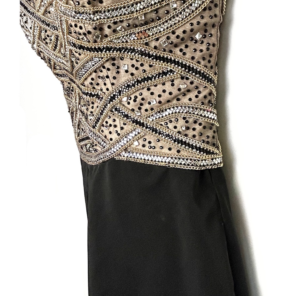 Alexia Designs Strapless Black and Gold Dress - Picture 10 of 14